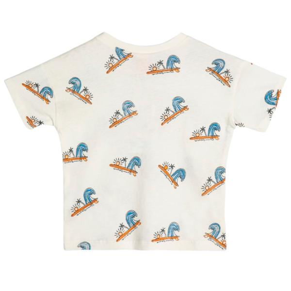 Tricou pentru băieți Koton 4SMB10148TK 104/ Ecru photo 2