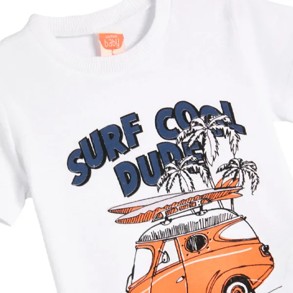 Tricou pentru băieți Koton 4SMB10035TK 110/ White photo 3