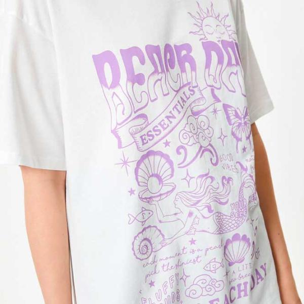 Tricou pentru femei Koton 4SAL10181IK 100% bumbac/ White photo 5 Tricou pentru femei Koton 4SAL10181IK 100% bumbac/ White photo 5