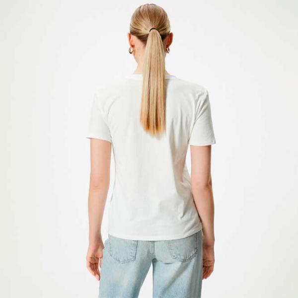 Tricou pentru femei Koton 4SAK50396EK 100% bumbac/ White photo 4