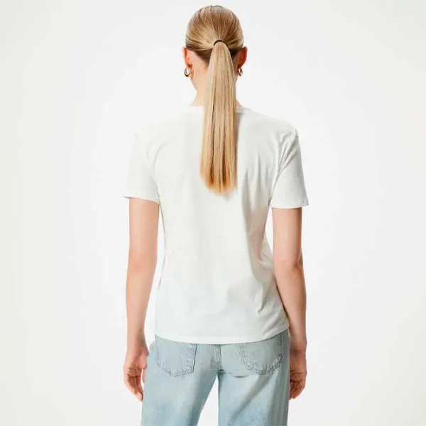 Tricou pentru femei Koton 4SAK50396EK 100% bumbac/ White photo 4