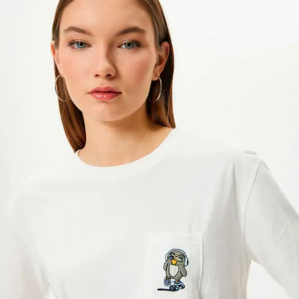 Tricou pentru femei Koton 4SAL10082IK 100% bumbac/ White photo 2