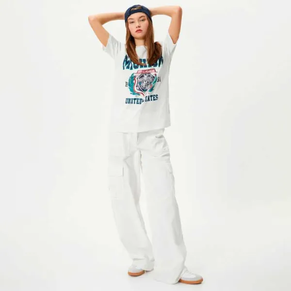 Tricou pentru femei Koton 4SAL10120IK 100% bumbac/ White photo 3