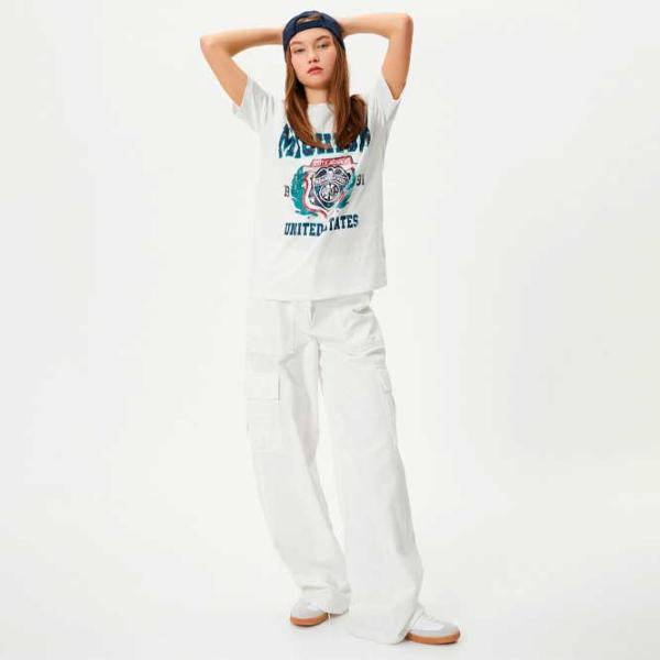 Tricou pentru femei Koton 4SAL10120IK 100% bumbac/ White photo 3