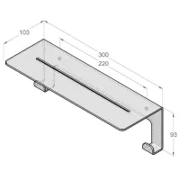 Raft pentru baie Daske Grohys Aluminiu/ Black photo 2