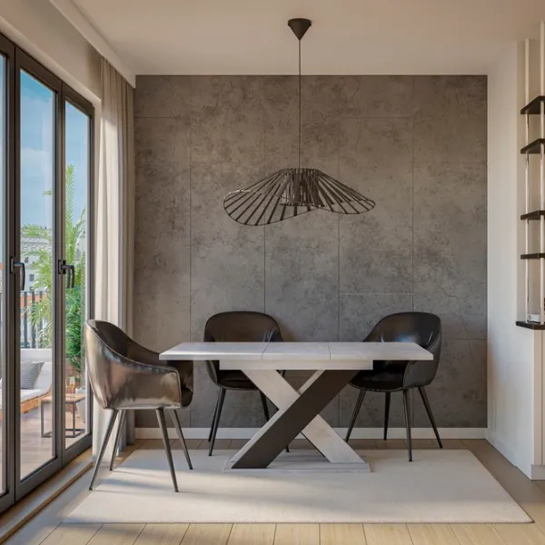 Masă de bucătărie extensibilă Prospero Xao 160 K350 PAL melaminat/ Gray photo 5