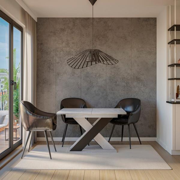 Masă de bucătărie extensibilă Prospero Xao 160 K350 PAL melaminat/ Gray photo 6