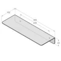Raft pentru baie Daske Elegance Aluminiu/ Gray photo 2