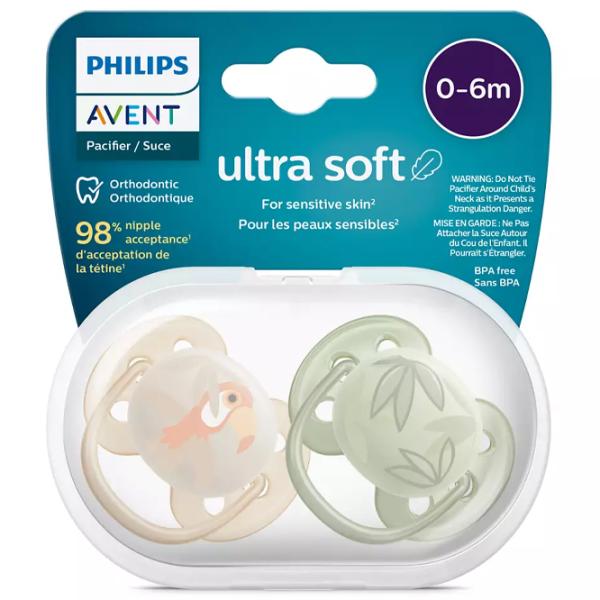 Соска ортодонтическая Philips Avent Ultra Soft SCF091/ 07 Унисекс/ 0 месяцев - 6 месяцев/ Силикон/ Разноцветный photo 2