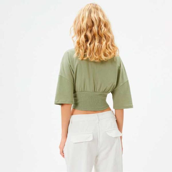 Футболка для женщин Koton 4SAL10003IK 100% хлопок/ Хаки photo 4