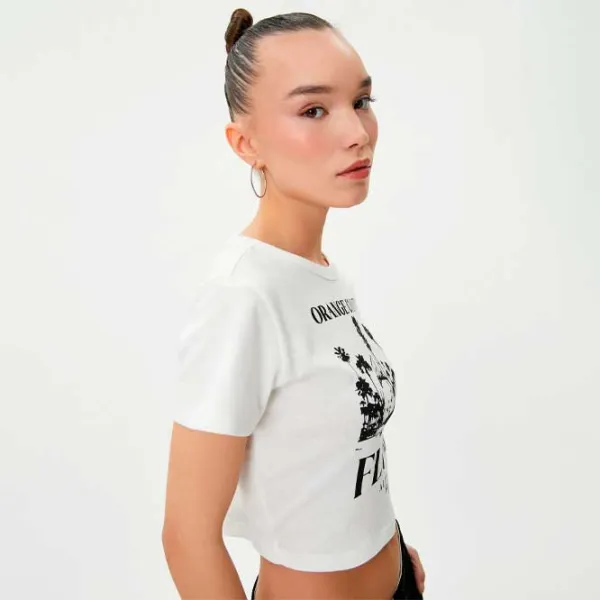 Футболка для женщин Koton 4SAL10146IK 100% хлопок/ Белый photo 2