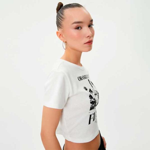 Tricou pentru femei Koton 4SAL10146IK 100% bumbac/ White photo 2