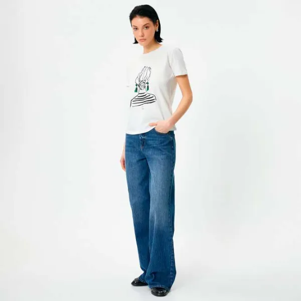 Tricou pentru femei Koton 4SAK50162EK 100% bumbac/ White photo 3