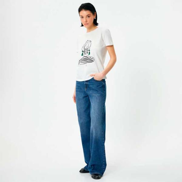 Tricou pentru femei Koton 4SAK50162EK 100% bumbac/ White photo 3