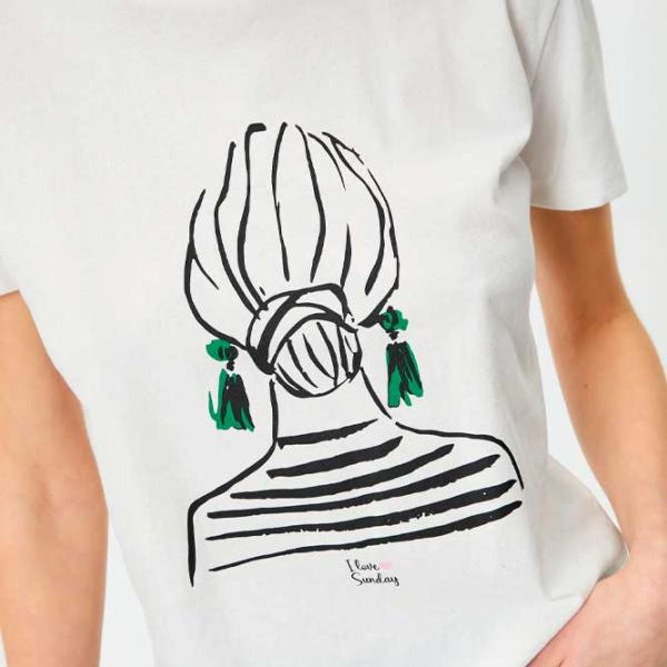 Tricou pentru femei Koton 4SAK50162EK 100% bumbac/ White photo 5