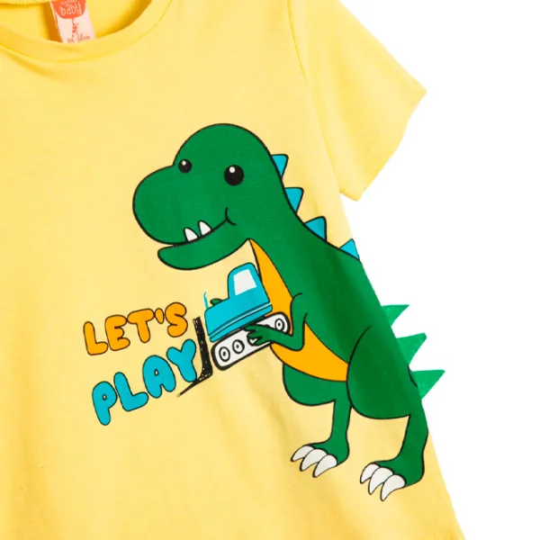 Tricou pentru băieți Koton 4SMB10056TK 92 / Yellow photo 3