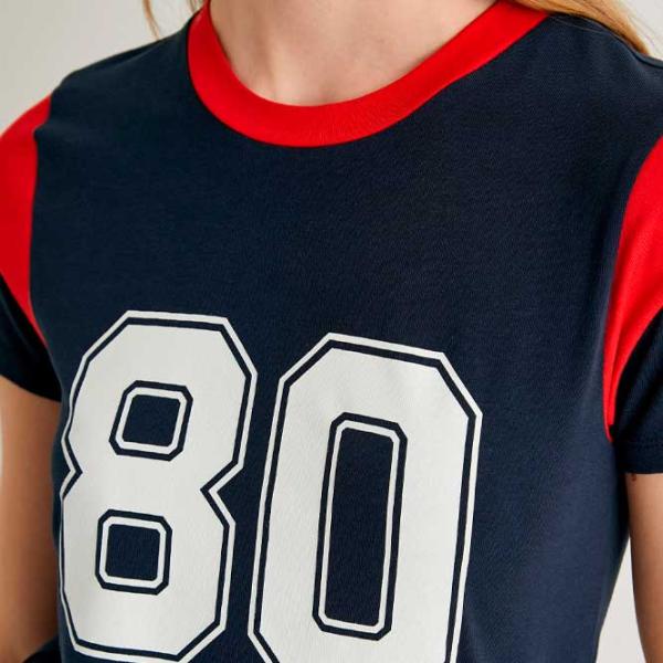 Tricou pentru femei Koton 4SAL10432IK 100% bumbac/ Navy photo 5