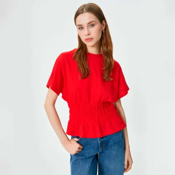 Tricou pentru femei Koton 4SAK50128EK 100% bumbac/ Red photo 2