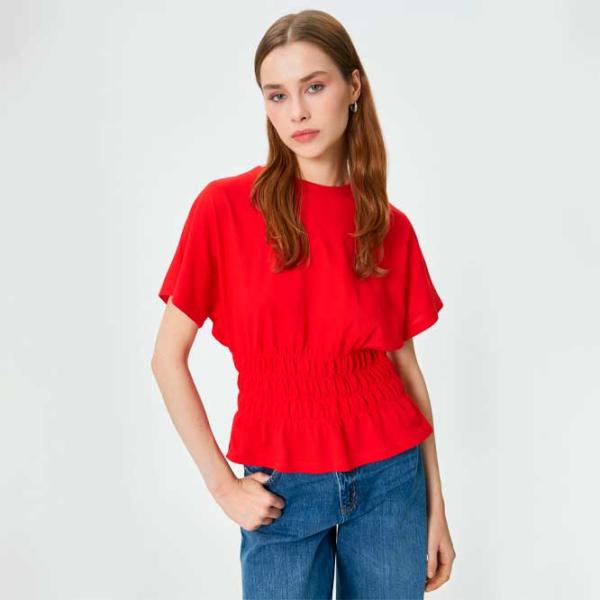 Tricou pentru femei Koton 4SAK50128EK 100% bumbac/ Red photo 2