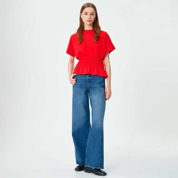 Tricou pentru femei Koton 4SAK50128EK 100% bumbac/ Red photo 3