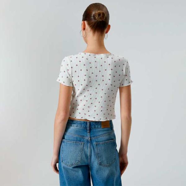 Tricou pentru femei Koton 4SAL10059IK 100% bumbac/ White photo 4