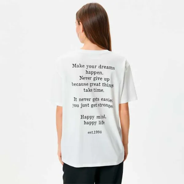 Tricou pentru femei Koton 4SAL10010IK 100% bumbac/ White photo 4