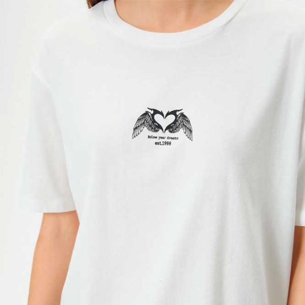 Tricou pentru femei Koton 4SAL10010IK 100% bumbac/ White photo 5