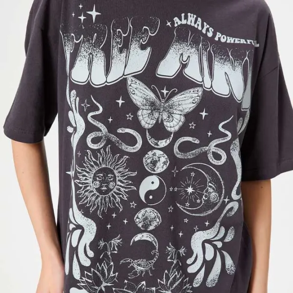 Tricou pentru femei Koton 4SAL10018IK 100% bumbac/ Anthracite photo 5