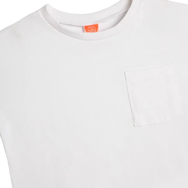 Tricou pentru băieți Koton 4SMB10002TK 104 / White photo 3