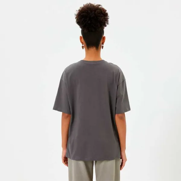 Tricou pentru femei Koton 4SAL10014IK 100% bumbac/ Anthracite photo 4