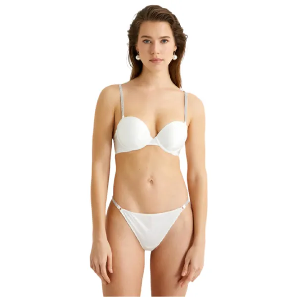 Sutien pentru femei Koton 4SLK10031MK 80A/ White/ Pe curelușe photo 3