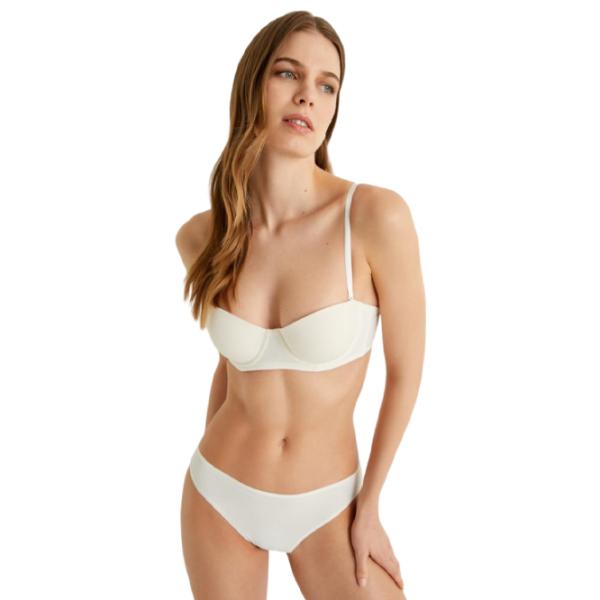 Sutien pentru femei Koton 4SLK10001MK 75B/ Ecru/ Pe curelușe photo 3