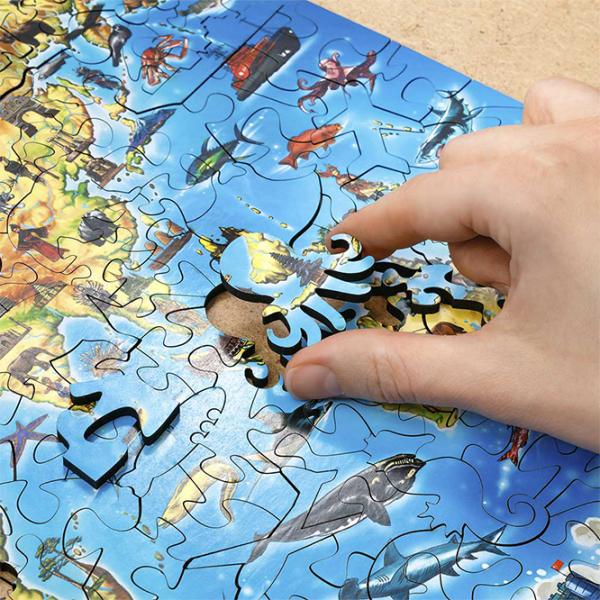 Puzzle 2D Ewa Toys Harta lumii 14+/ Numărul de piese: 501 photo 6