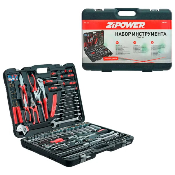 Набор инструментов Zipower PM3961 Количество в наборе: 172 photo 4