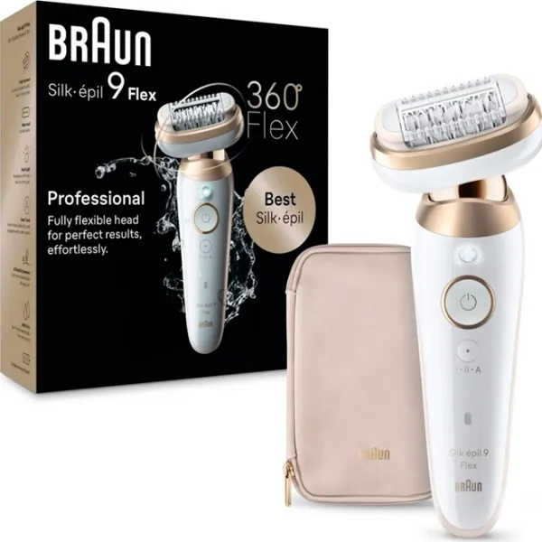 Эпилятор Braun SES 9011 Сухая/ Влажная/ Золотой Белый photo 3