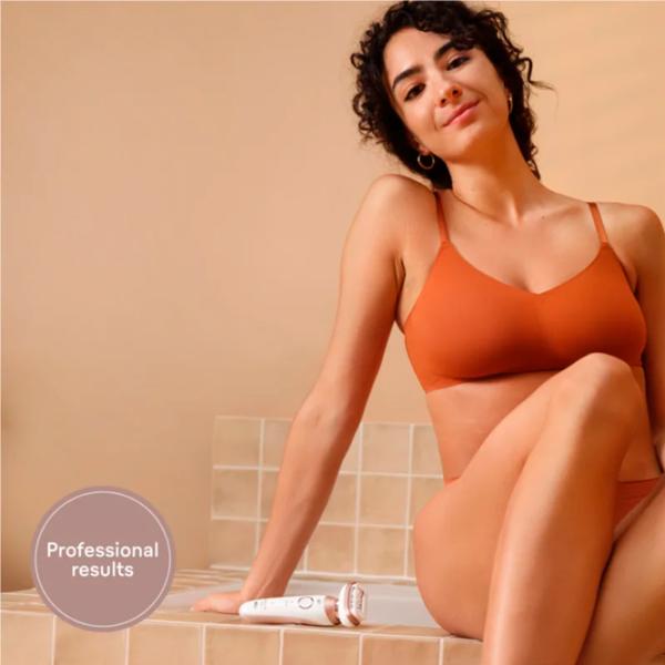 Эпилятор Braun SES 9011 Сухая/ Влажная/ Золотой Белый photo 5