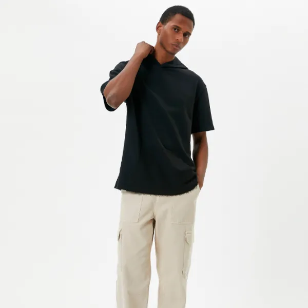 Футболка для мужчин Koton 4SAM10245HK 4% вискоза/ Черный photo 3