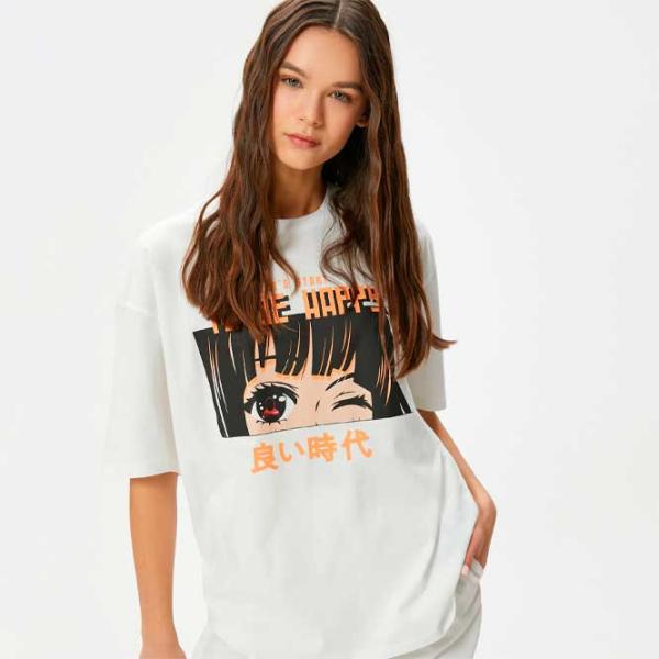 Tricou pentru femei Koton 4SAL10044IK 100% bumbac/ White photo 2