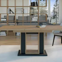 Кухонный стол раскладной Prospero Forest Artisan Oak/Black Меламиновая ДСП/ Черный photo 7