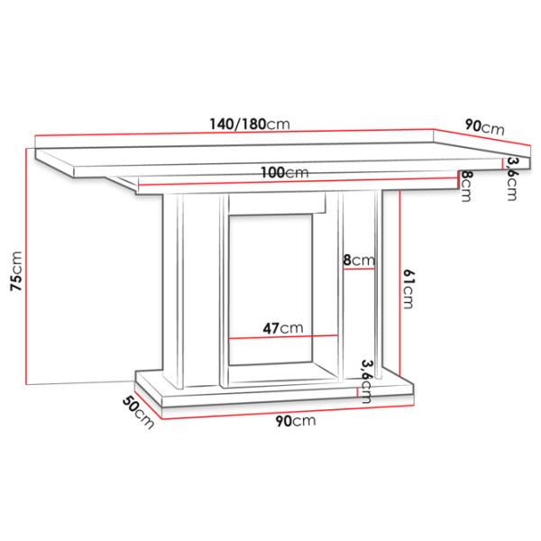 Masă de bucătărie extensibilă Prospero Forest Artisan Oak/Black PAL melaminat/ Black photo 8 Masă de bucătărie extensibilă Prospero Forest Artisan Oak/Black PAL melaminat/ Black photo 8