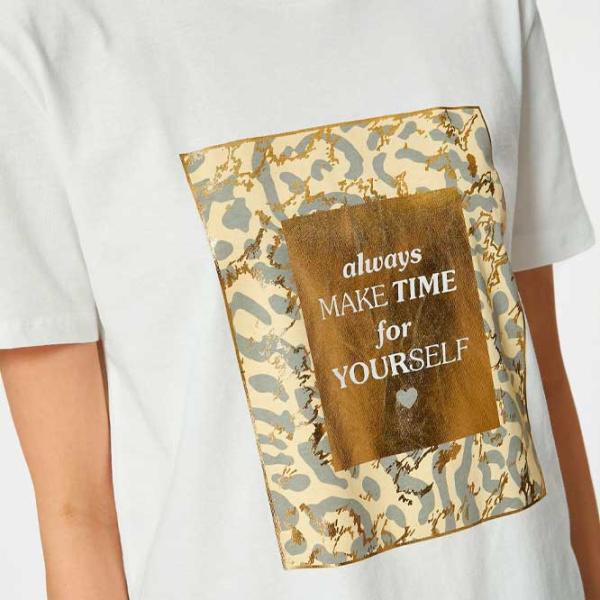 Tricou pentru femei Koton 4SAK50367EK 100% bumbac/ White photo 5