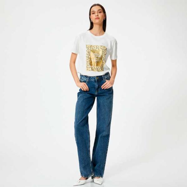 Tricou pentru femei Koton 4SAK50367EK 100% bumbac/ White photo 4