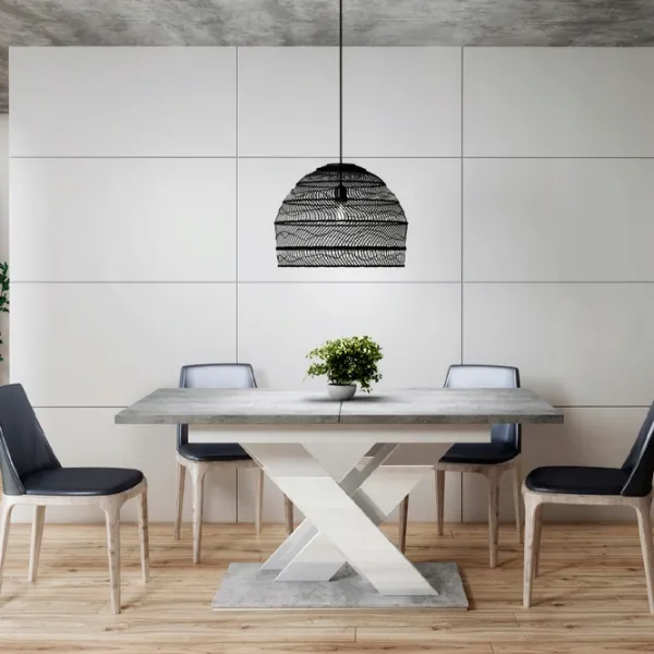 Кухонный стол раскладной Prospero Bronx Stone/White Gloss Меламиновая ДСП/ Белый photo 3