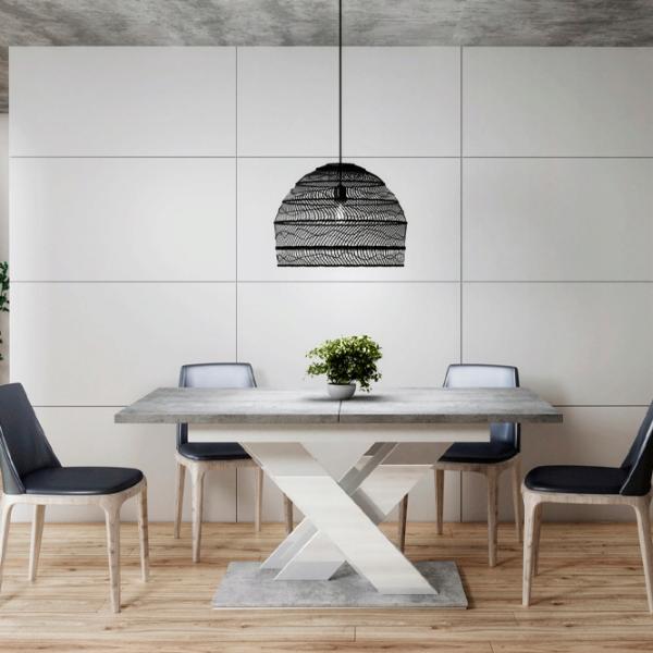 Кухонный стол раскладной Prospero Bronx Stone/White Gloss Меламиновая ДСП/ Белый photo 3