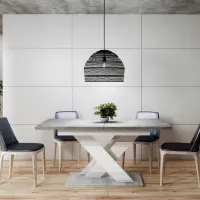 Кухонный стол раскладной Prospero Bronx Stone/White Gloss Меламиновая ДСП/ Белый photo 3
