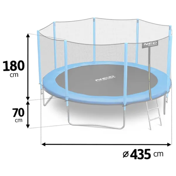 Батут Neo Sport 14FT 5488701 Blue/ Диаметр - 435 см photo 3 Батут Neo Sport 14FT 5488701 Blue/ Диаметр - 435 см photo 3