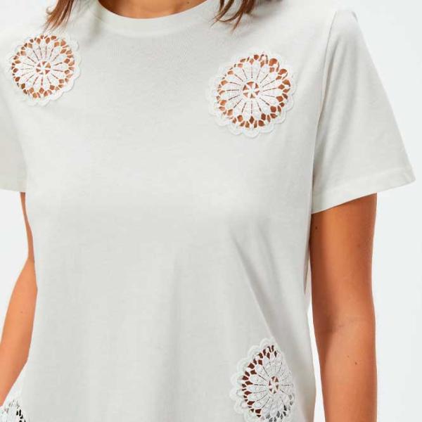 Tricou pentru femei Koton 4SAK50146EK 100% bumbac/ White photo 5