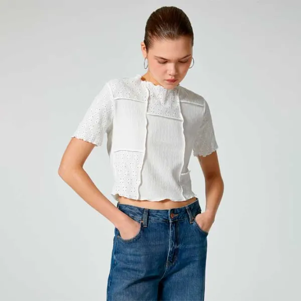 Tricou pentru femei Koton 4SAL10026IK 100% bumbac/ White photo 2