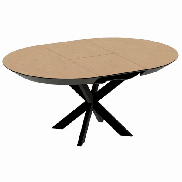 Masă de bucătărie extensibilă DecoPrim Nova Furnir Black Top+Black Leg MDF/ Black photo 4 Masă de bucătărie extensibilă DecoPrim Nova Furnir Black Top+Black Leg MDF/ Black photo 4