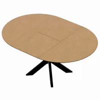 Masă de bucătărie extensibilă DecoPrim Nova Furnir Black Top+Black Leg MDF/ Black photo 6